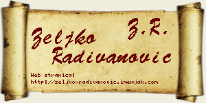 Željko Radivanović vizit kartica